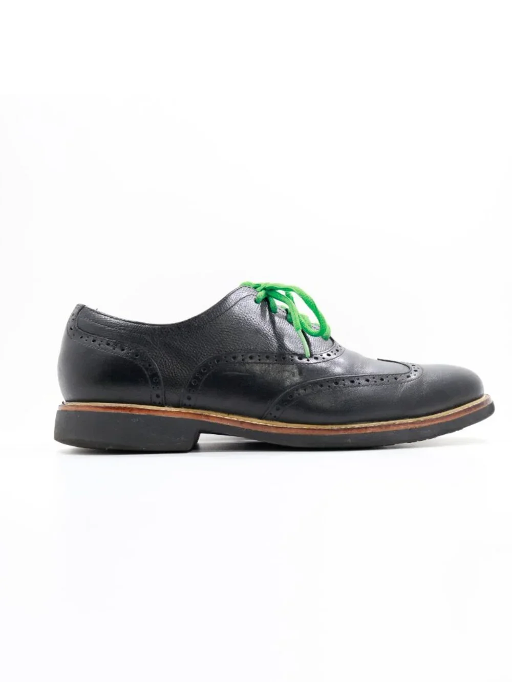 Cole Haan Great Jones Black Leather Wingtip Oxfords - 11